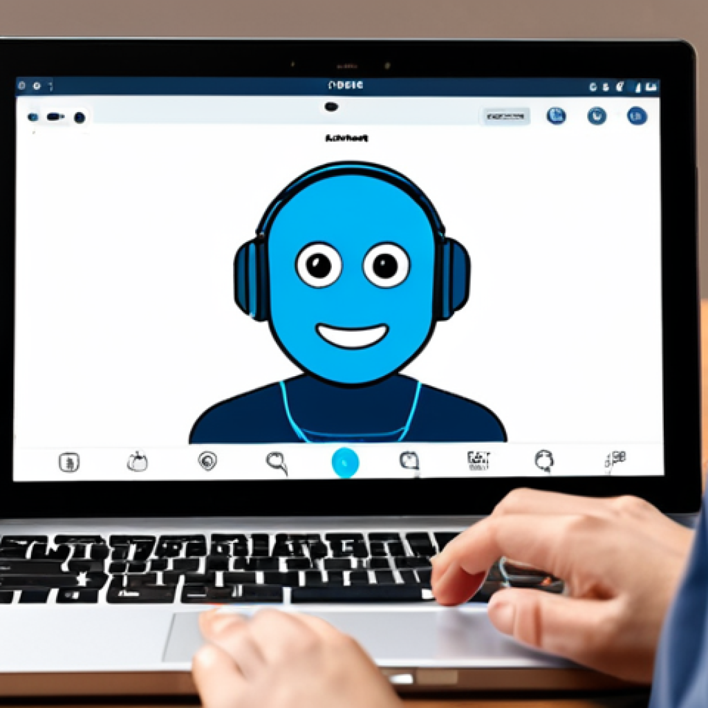 **AI Chatbot Revolutionizing Customer Service:** A friendly AI chatbot icon interacting with diverse customers on various devices (phone, laptop, tablet). Focus on showing convenience and efficiency.