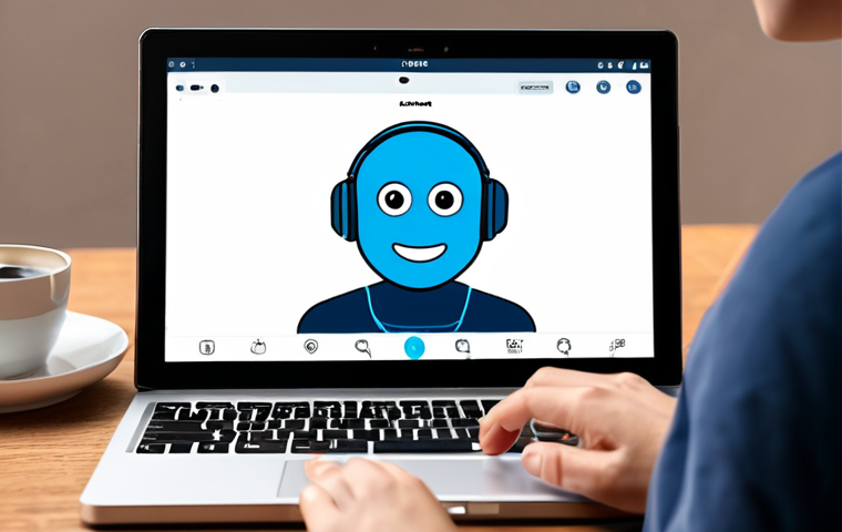 **AI Chatbot Revolutionizing Customer Service:** A friendly AI chatbot icon interacting with diverse customers on various devices (phone, laptop, tablet). Focus on showing convenience and efficiency.